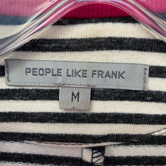 PEOPLE LIKE FRANK M Black & Cream Striped Jacket - Picture 4 of 8